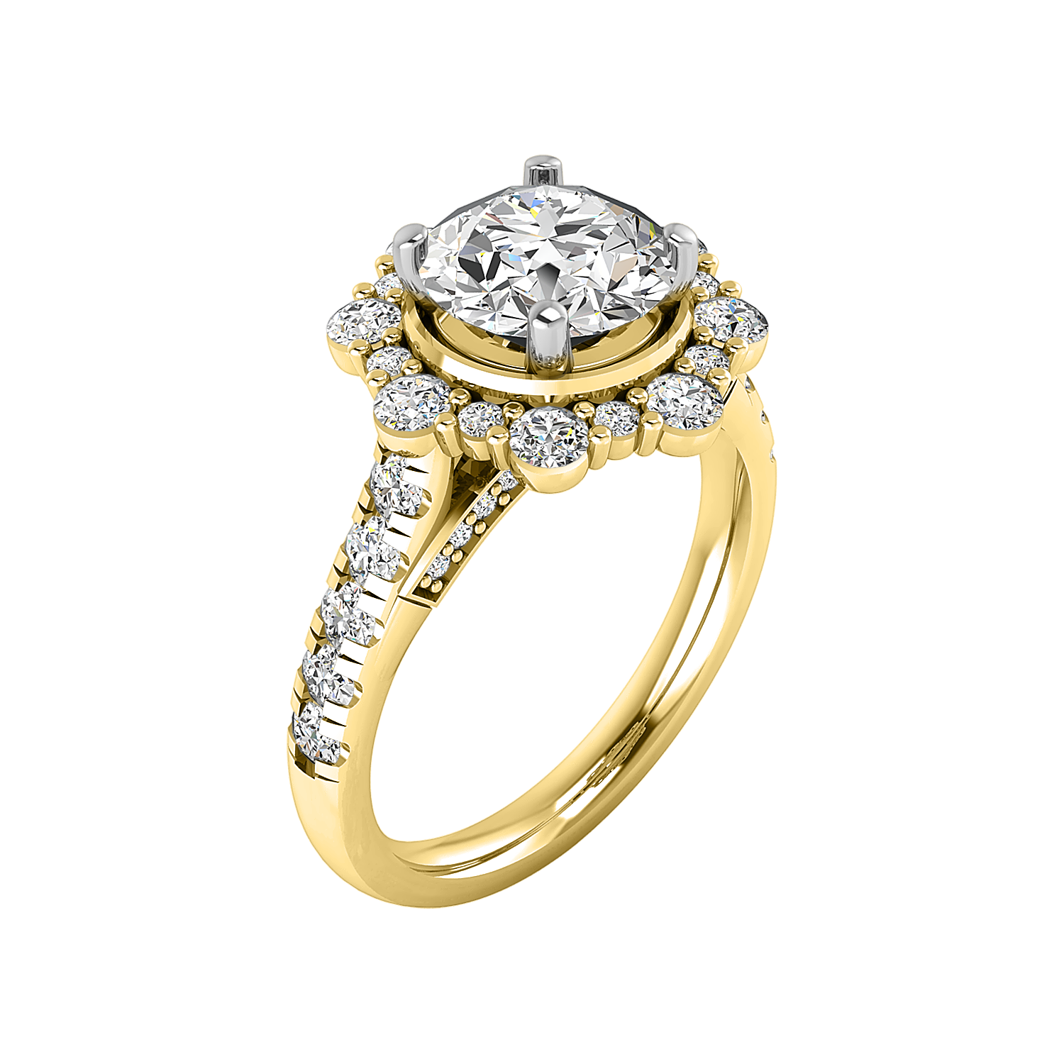 Angelina Halo Engagement Ring